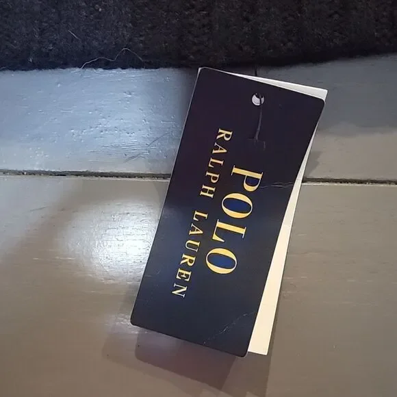 Polo Ralph Lauren Men's Wool Blend Beanie Hat Knit navy blue Embroidered logo - Picture 5 of 8